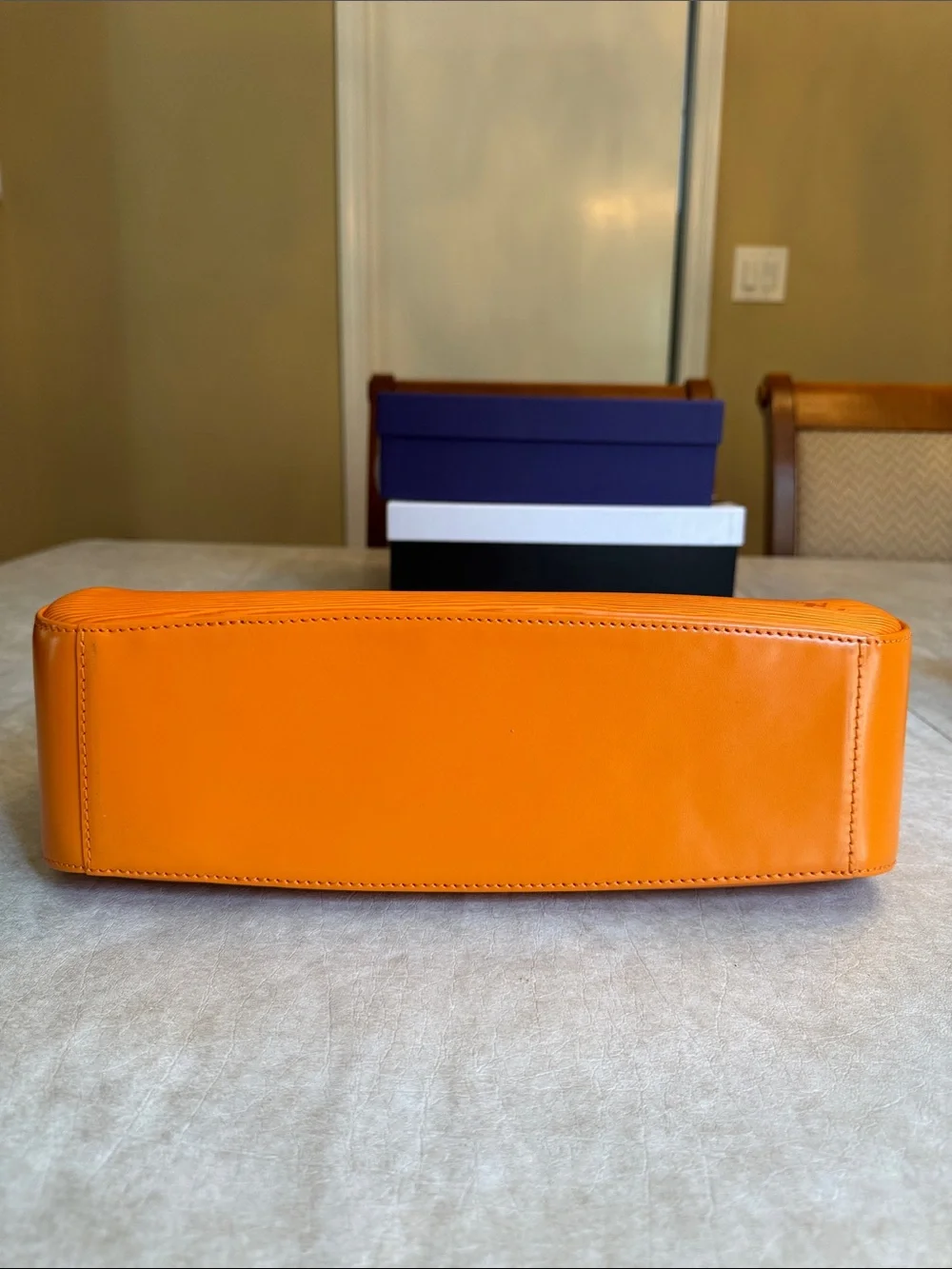 Louis Vuitton Orange Leather Satchel